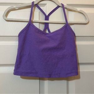 Beyond Yoga Spacedye Slim Racerback Cropped Tank Bright Amethyst Heather